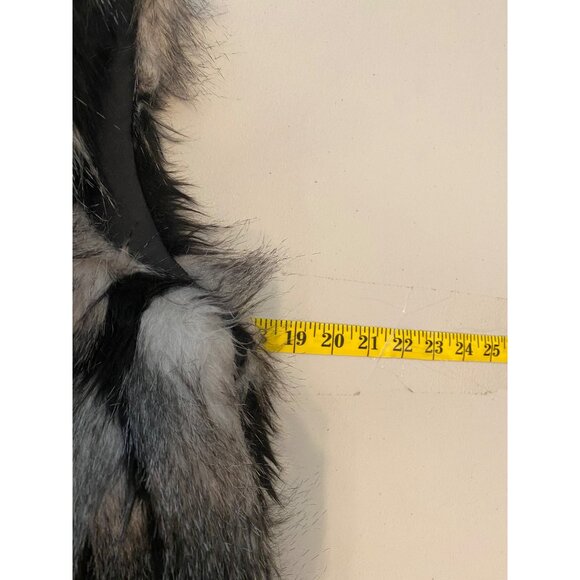 Decree Black & Gray Faux Fur Vest With Satin Lining XS - Picture 8 of 10